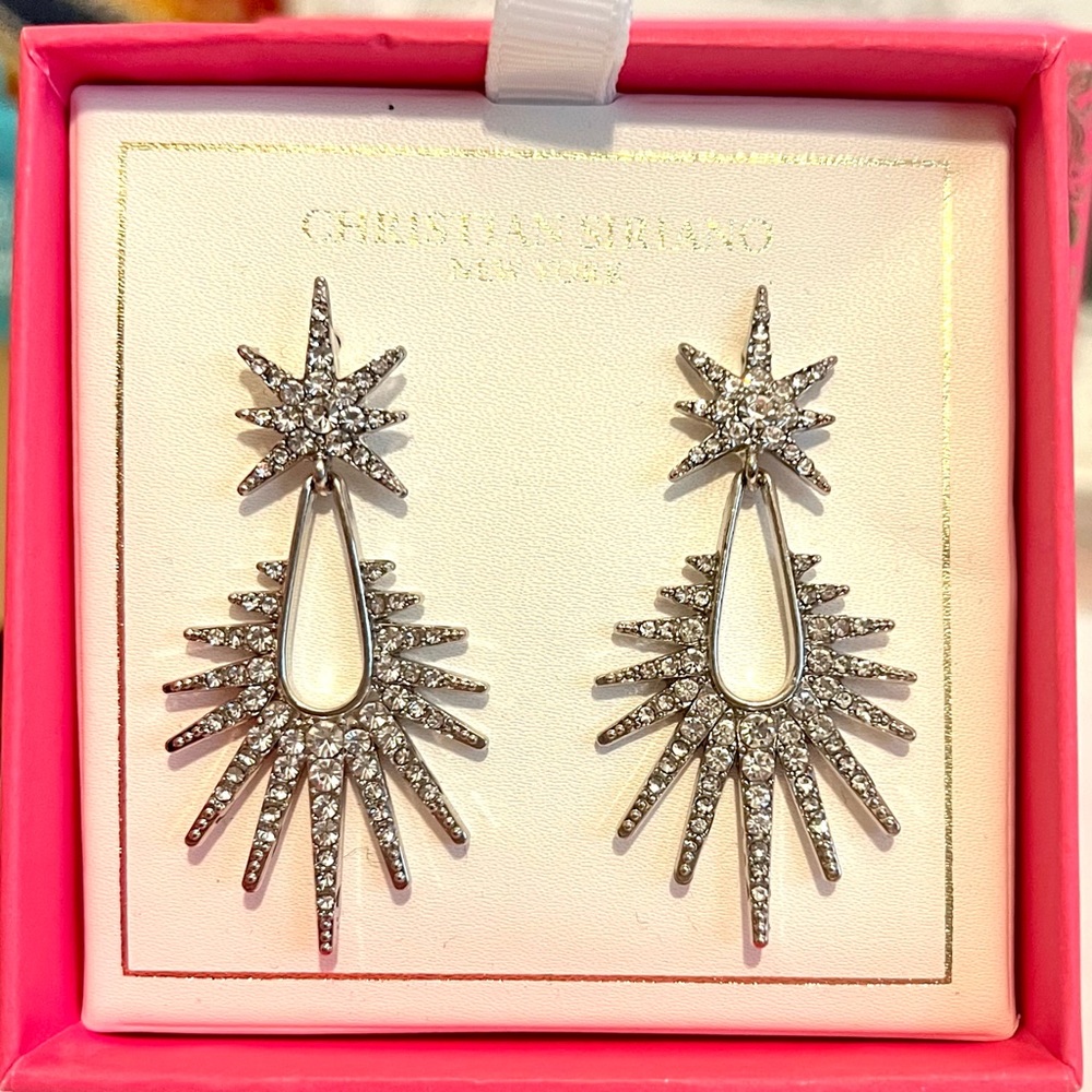 CHRISTIAN SIRIANO Crystal drop earrings